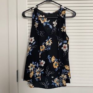 Lush black floral top